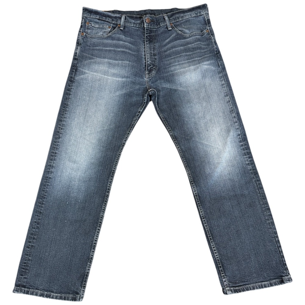Levi's Men's 505 Mid Rise 38x30 Regular Fit Straight Leg Jeans Distressed Cowboy